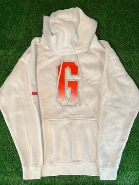 MLB x Stiches San Francisco City Connect White Hoodie Sweatshirt Womens Size M